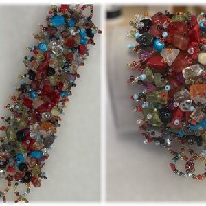 Vibrant Natural Stone Beaded Bracelet - NEW